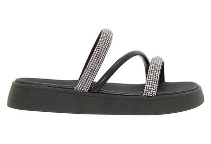 Imagem de Chinelo Infantil Flatform Molekinha com tiras em Strass 2358.100