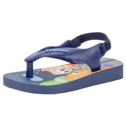 Imagem de Chinelo infantil ipanema baby com elástico turma da mônica azul