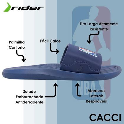 Imagem de Chinelo Infantil Menino Slide Estilo Conforto Nba Rider