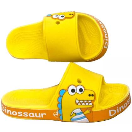 Imagem de Chinelo Infantil Slide Nuvem Dinossauro Sandália Criança Menino Menina Moda Leve Macio Confortável Flexível