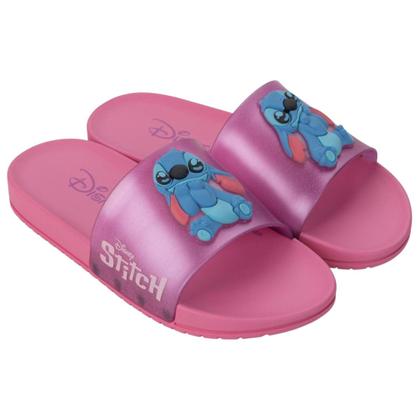 Imagem de Chinelo Infantil Slide Stitch Minnie Personagens Disney Macio 22994