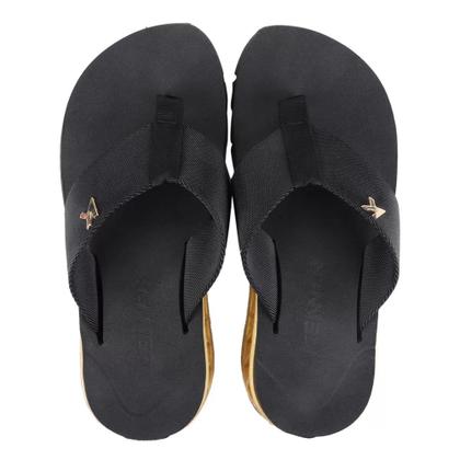 Imagem de Chinelo kenner rakka preto/dourado masculino dbu-02