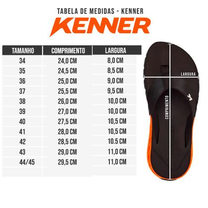 Imagem de Chinelo Kenner Rakka Ultra Full Force Dlm-10 Branco Preto Crepe