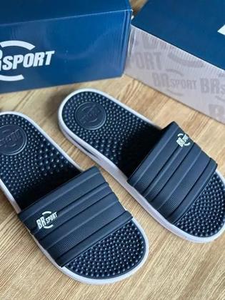 Imagem de Chinelo Masculino Br Sports 2254.105 Slide Com Tira Única e palmilha massageadora