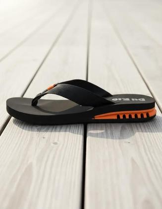 Imagem de Chinelo Masculino Com Salto DuRio Air Para Esporão Fascite Plantar Ortopédico Vegano