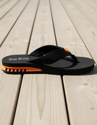 Imagem de Chinelo Masculino Com Salto DuRio Air Para Esporão Fascite Plantar Ortopédico Vegano