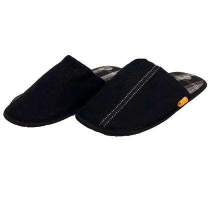 Imagem de Chinelo Masculino de Quarto Preto Xadrez GZT Ref.0315