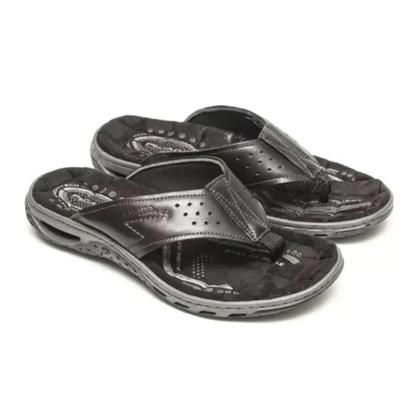 Imagem de Chinelo Masculino Pegada Couro Alto Conforto Amortech 131663