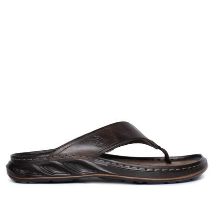 Imagem de Chinelo Masculino Pegada Couro Anilina Levitech Marrom