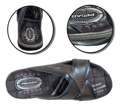 Imagem de Chinelo Masculino Pegada Couro Confort