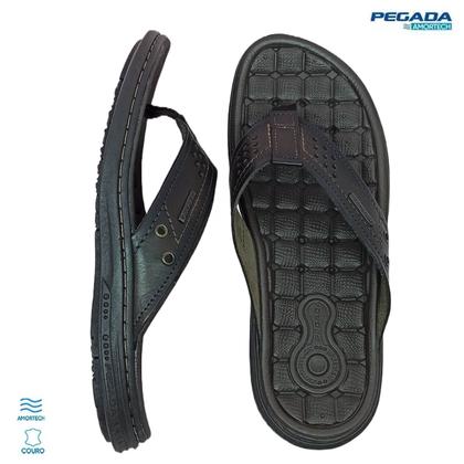 Imagem de Chinelo Masculino Pegada Em Couro Anilina Amortech