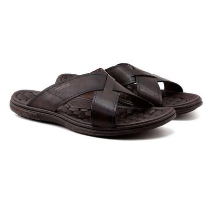 Imagem de Chinelo Masculino Pegada Slide Couro Casual 533302