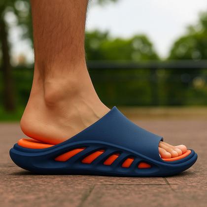 Imagem de Chinelo Masculino Soft Slid Nuvem Anatômico Ultra Conforto EVA Leve Antiderrapante Estilo Futurista