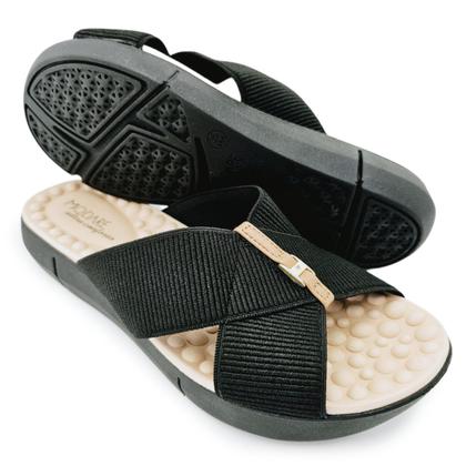 Imagem de Chinelo Modare com Tiras Cruzadas em Elástico e Palmilha Massageadora Maxxi Sense