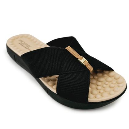 Imagem de Chinelo Modare com Tiras Cruzadas em Elástico e Palmilha Massageadora Maxxi Sense