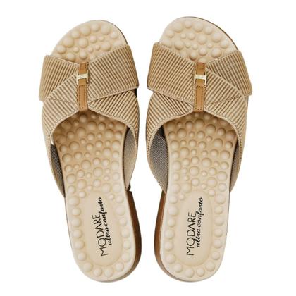 Imagem de Chinelo Modare com Tiras Cruzadas em Elástico e Palmilha Massageadora Maxxi Sense