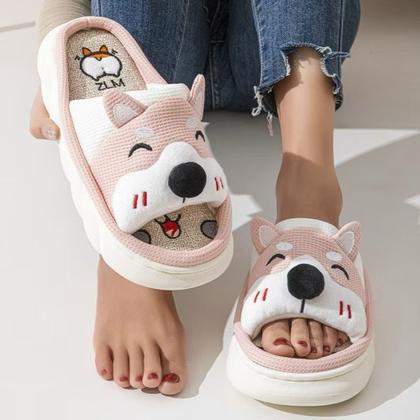 Imagem de Chinelo Nuvem de Linho Sola Macia Antiderrapante