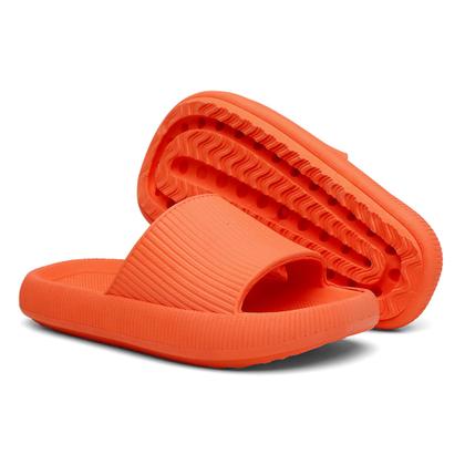 Imagem de Chinelo Nuvem Ergonômico Unissex Slide Flexível Confort Laranja