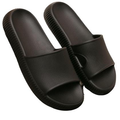 Imagem de Chinelo Nuvem Feminino Ortopedico Ergonometrico Slide Preto