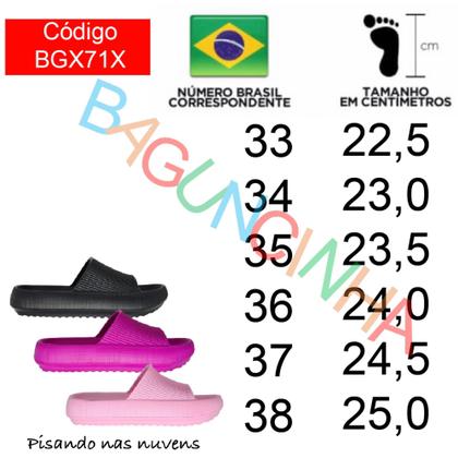 Imagem de Chinelo Nuvem Sandalia Slide Massageadora Anatomica Leve Macia Yvate Bgx71x