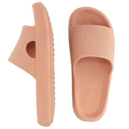 Imagem de Chinelo Nuvem Slide Amanda Block Aberto com Tira Larga e Sola Borracha Leve