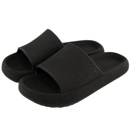 Imagem de Chinelo Nuvem Slide Amanda Block Aberto com Tira Larga e Sola Borracha Leve