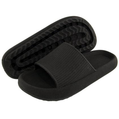 Imagem de Chinelo Nuvem Slide Amanda Block Aberto com Tira Larga e Sola Borracha Leve