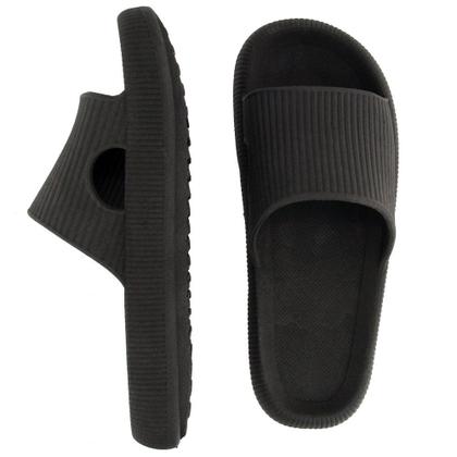 Imagem de Chinelo Nuvem Slide Amanda Block Aberto com Tira Larga e Sola Borracha Leve