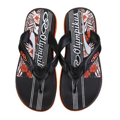 Imagem de Chinelo Olympikus Sydney Masculino - Preto e Laranja