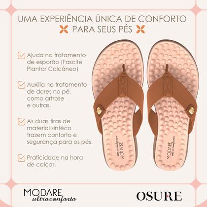 Imagem de Chinelo Ortopédico Modare Feminino Esporão Massageador Macio Amortecedor Sandália Fascite Plantar