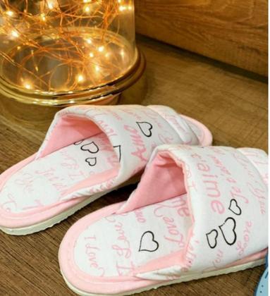 Imagem de Chinelo Pantufa de Malha Feminino Solado Antiderrapente Estampas Variadas