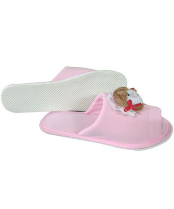 Imagem de Chinelo Pantufa Infantil e Adulto Boneca Tal Mãe Tal Filha em Algodão Aberta na Frente