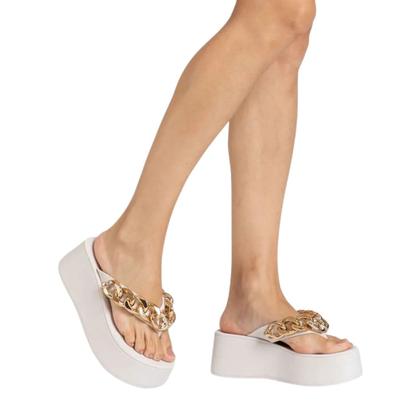 Imagem de Chinelo Petite Jolie Plus Plataforma de Dedo Correntinha