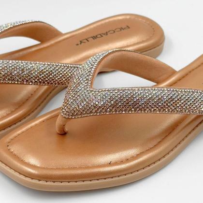 Imagem de Chinelo Piccadilly Rasteira Casual com Strass Feminino