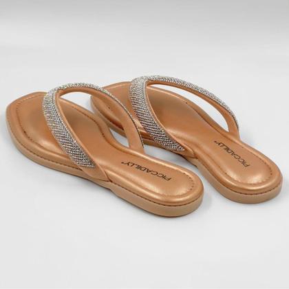 Imagem de Chinelo Piccadilly Rasteira Casual com Strass Feminino
