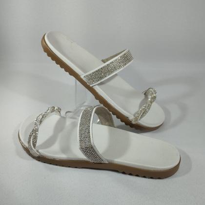 Imagem de Chinelo rasteira  dagami trança e strass 813