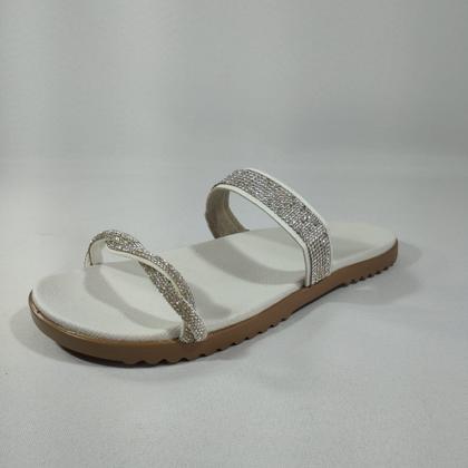 Imagem de Chinelo rasteira  dagami trança e strass 813