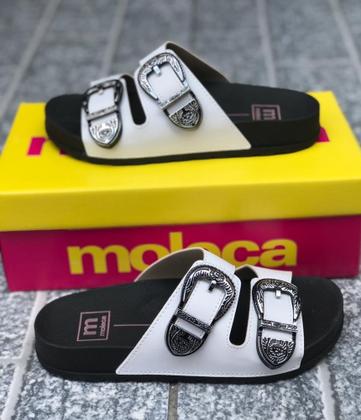 Imagem de Chinelo Rasterinha Feminina Moleca Com Fivelas