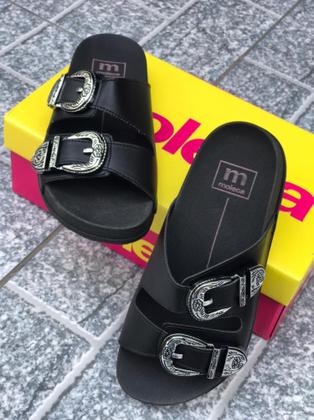 Imagem de Chinelo Rasterinha Feminina Moleca Com Fivelas