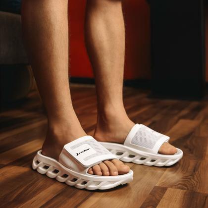 Imagem de Chinelo Rider Power Slide EVA Conforto Estilo Ortopédico Anatômico Ajustável Autocolante