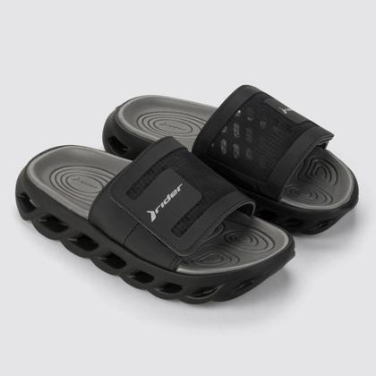 Imagem de Chinelo Rider Power Slide EVA Conforto Estilo Ortopédico Anatômico Ajustável Autocolante