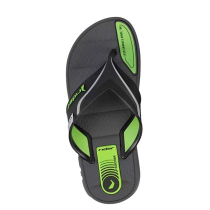 Imagem de Chinelo Rider Sprint Grafite Preto Verde Conforto Kids