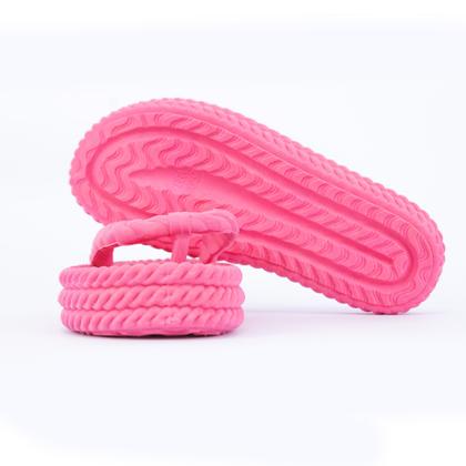 Imagem de Chinelo Sandália Feminina Estilo Nuvem Tiras Trançado