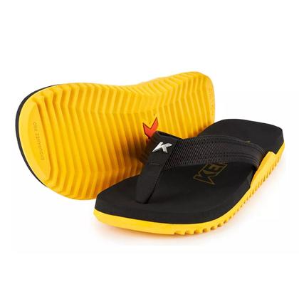 Imagem de Chinelo Sandália Kenner Nk6 Pro Preto Amarelo Gold Original