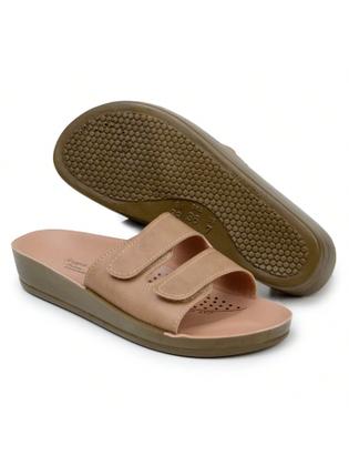 Imagem de Chinelo Sandalia Ortopédico Feminina  tiras autocolantes Dores nos Pés Esporão Anatomica