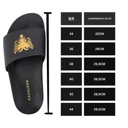 Imagem de Chinelo Slide Cavalera Preto e Dourado
