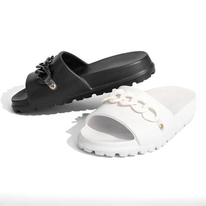 Imagem de Chinelo Slide com corrente Nuvem Leve Macio Confortável 100% em EVA