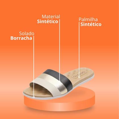 Imagem de Chinelo Slide Feminino Rasteira Macia Leve Beira Rio 8360.360