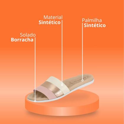 Imagem de Chinelo Slide Feminino Rasteira Macia Leve Beira Rio 8360.360