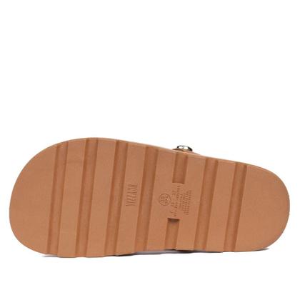 Imagem de Chinelo Slide Feminino Vizzano com Corrente e Metais Caramelo